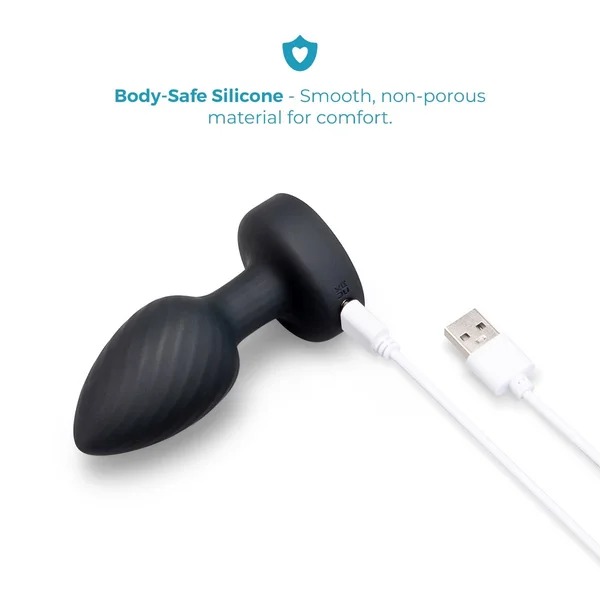 B-Vibe 3.5" Light-Up Vibrating & Rotating Silicone Butt Plug With Remote — image 11 of 14