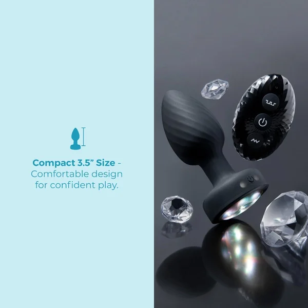 B-Vibe 3.5" Light-Up Vibrating & Rotating Silicone Butt Plug With Remote — image 4 of 14