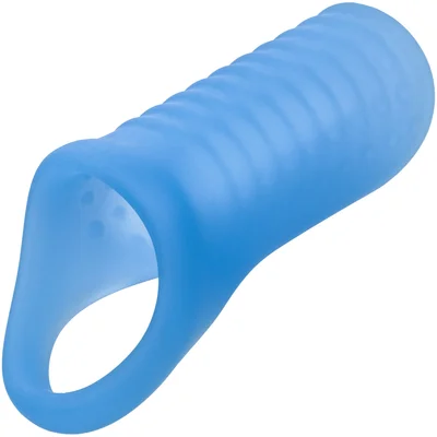 basic essentials liquid silicone pleasure enhancer penis sleeve by calexotics