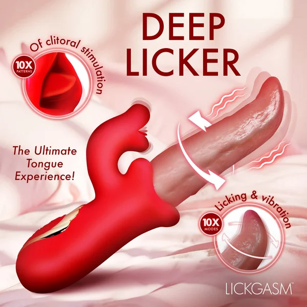 Lickgasm Deep Licker Licking Tongue Silicone Vibrator & Clitoral Stimulator — image 8 of 11