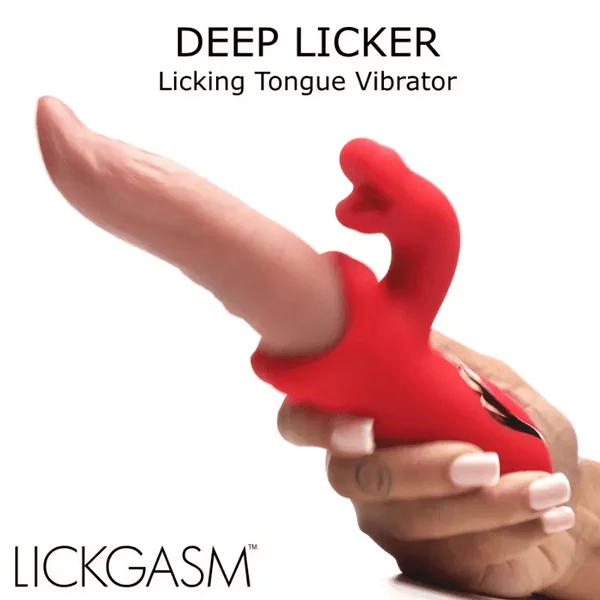Lickgasm Deep Licker Licking Tongue Silicone Vibrator & Clitoral Stimulator — image 2 of 11
