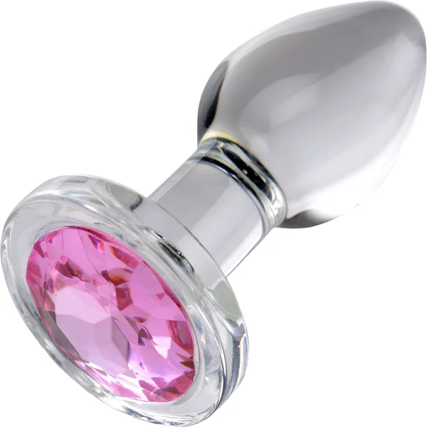 Booty Sparks Pink Gem Glass Anal Plug - Small — image 5 of 7