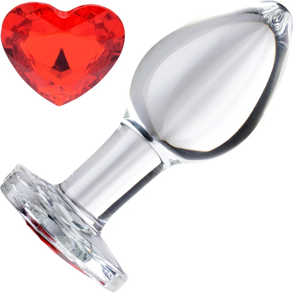Booty Sparks Heart Gem Glass Anal Plug - Medium — image 3 of 6