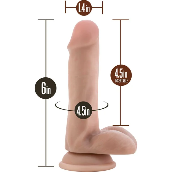 Dr. Skin Dr. Daniel 6 Inch Silicone Suction Cup Dildo by Blush - Vanilla — image 4 of 6