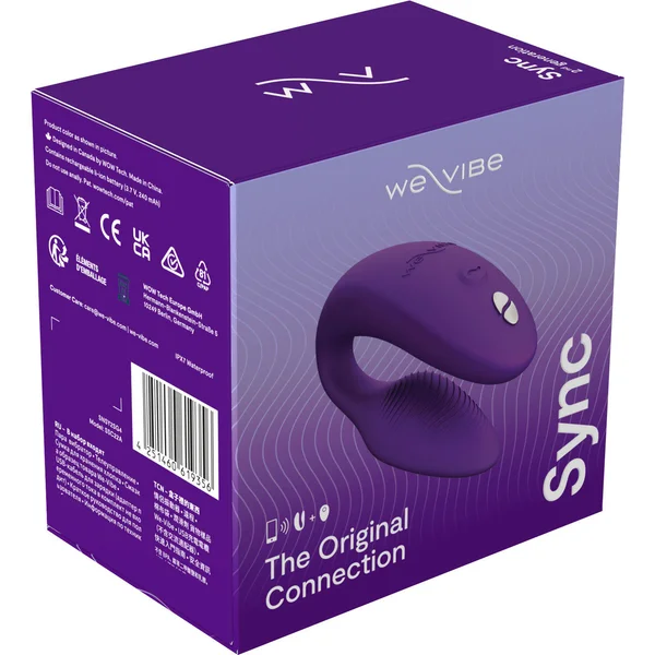 We-Vibe Sync 2 Rechargeable Silicone Remote & App Controlled Couples Vibrator - Purple — image 13 of 13
