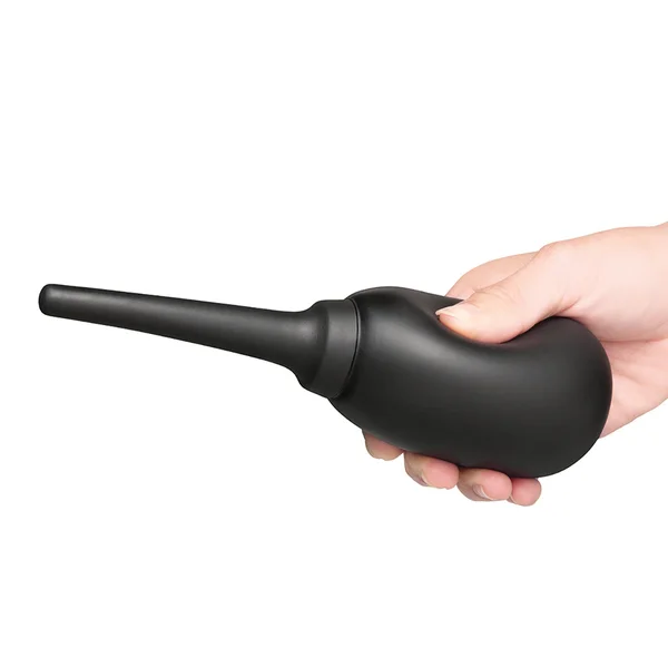 b-Vibe Flexible Silicone Anal Douche Black — image 5 of 8