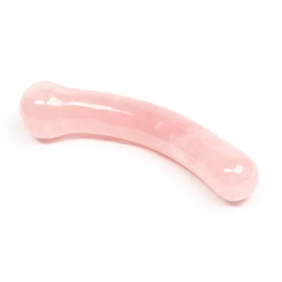 chakrubs heart curve rose quartz wand
