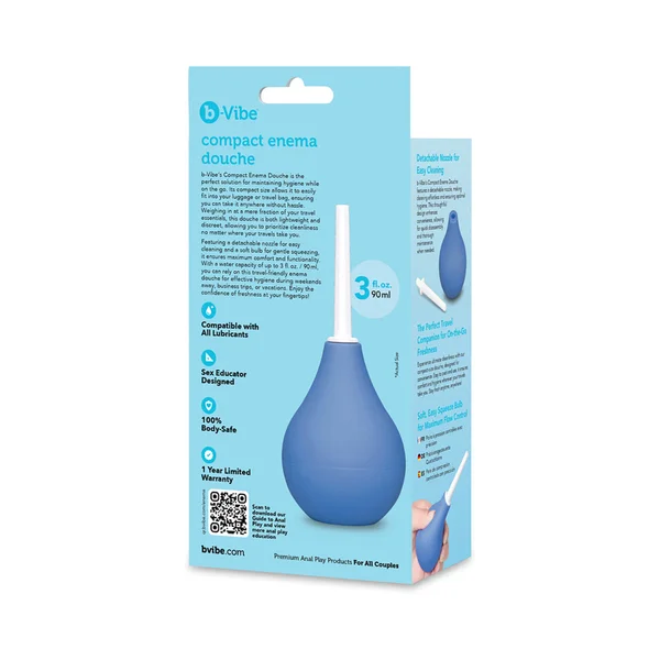 b-Vibe Compact Enema Douche Blue — image 5 of 8