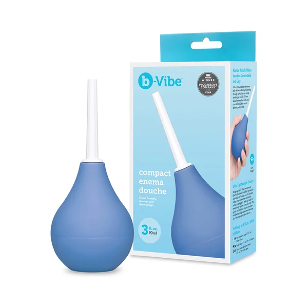 b-Vibe Compact Enema Douche Blue — image 7 of 8