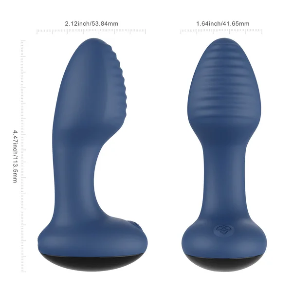 Honey Play Box Frenzy Pressure Sensing App-Controlled Rotating Butt Plug Blue — image 3 of 4