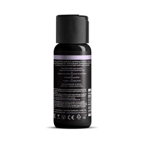 Wicked Lavender/Rosemary Massage Oil 4oz — image 2 of 2