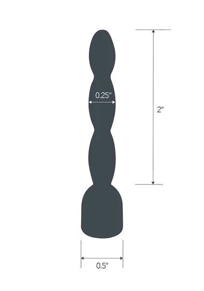 2" Stainless Steel Bling Bling Wavy Penis Plug — image 4 of 5
