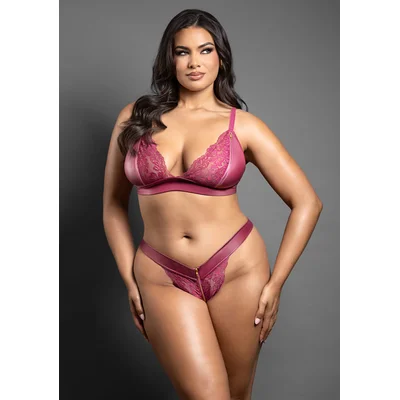 zipper bralette and panty queen size