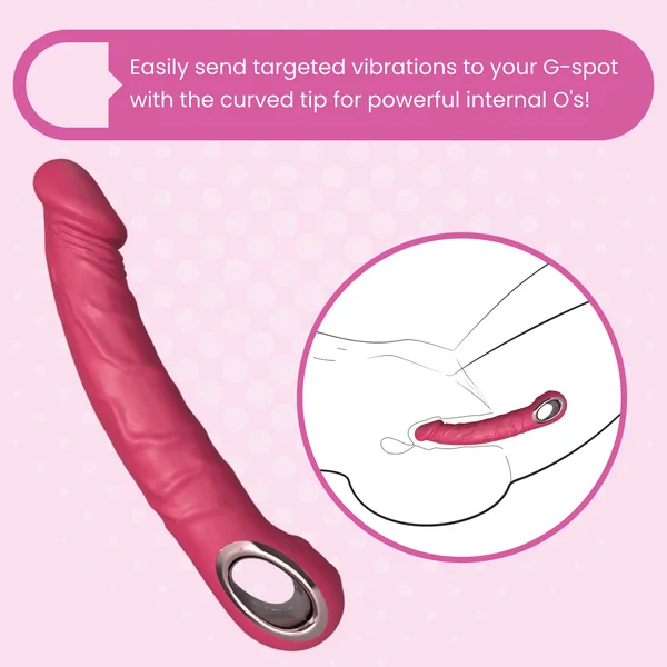 9.5 Inch Veined Vibrating  Silicone Dildo - Deep, Lifelike Penetration! — image 11 of 14