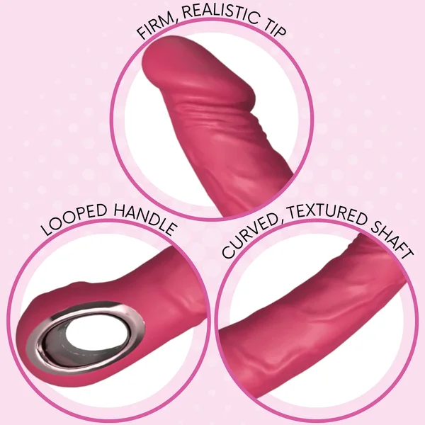 9.5 Inch Veined Vibrating  Silicone Dildo - Deep, Lifelike Penetration! — image 5 of 14