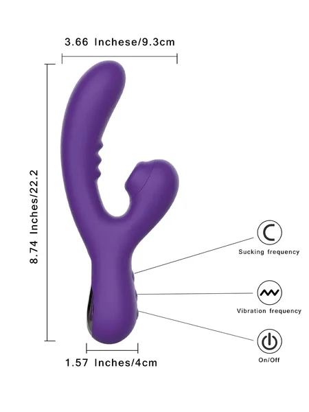 Winyi Joanna Rabbit Vibrator with Clitoral Suction — image 7 of 9