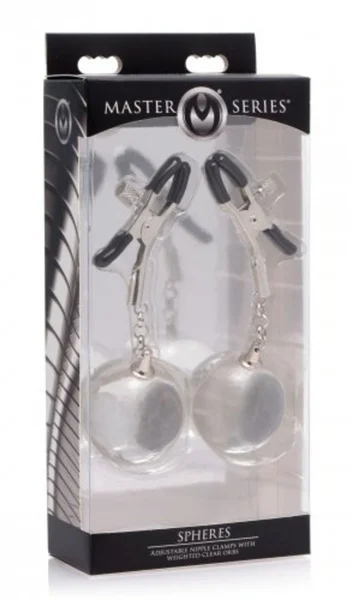 Spheres Nipple Clamps with Weighted Clear Orbs — image 2 of 2
