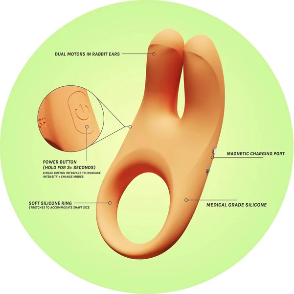 VUSH Orb Couples Silicone Vibrating Waterproof Pleasure Ring — image 3 of 7