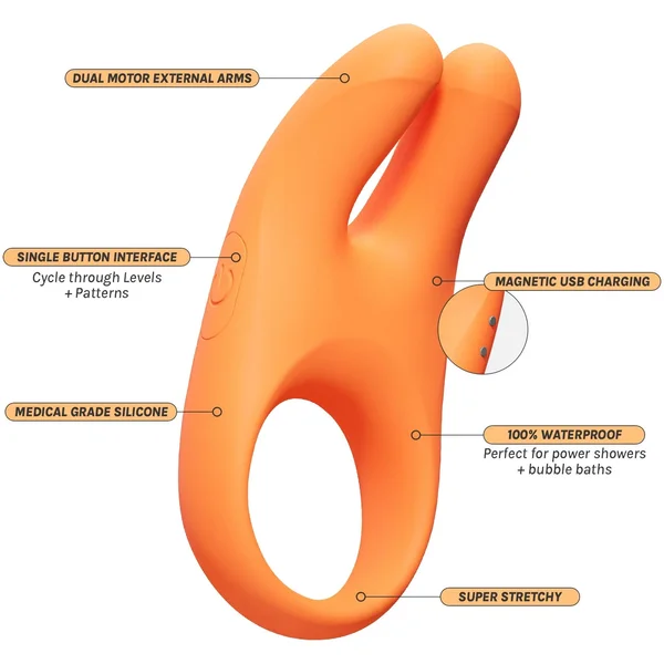 VUSH Orb Couples Silicone Vibrating Waterproof Pleasure Ring — image 5 of 7