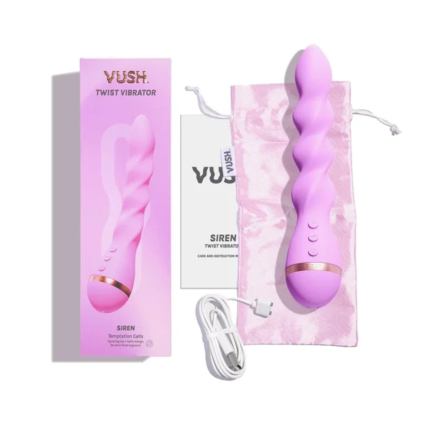 VUSH Siren Twist Silicone Rechargeable Waterproof Vibrator — image 12 of 12