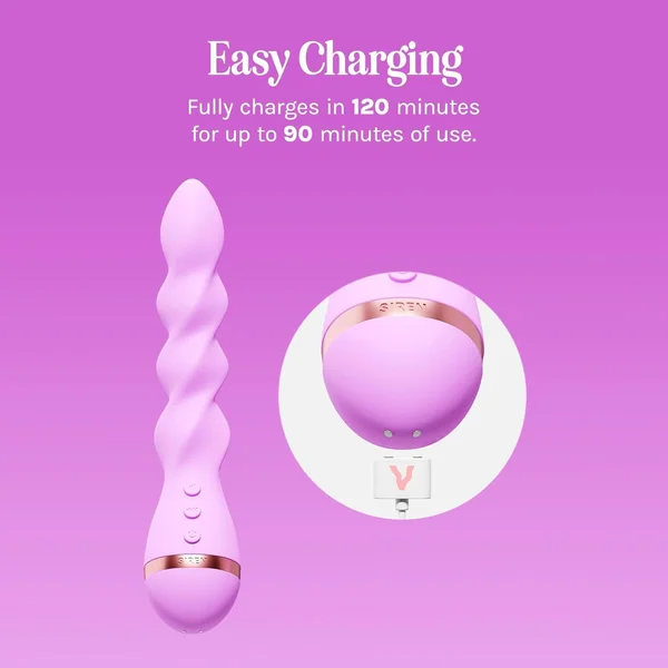VUSH Siren Twist Silicone Rechargeable Waterproof Vibrator — image 5 of 12