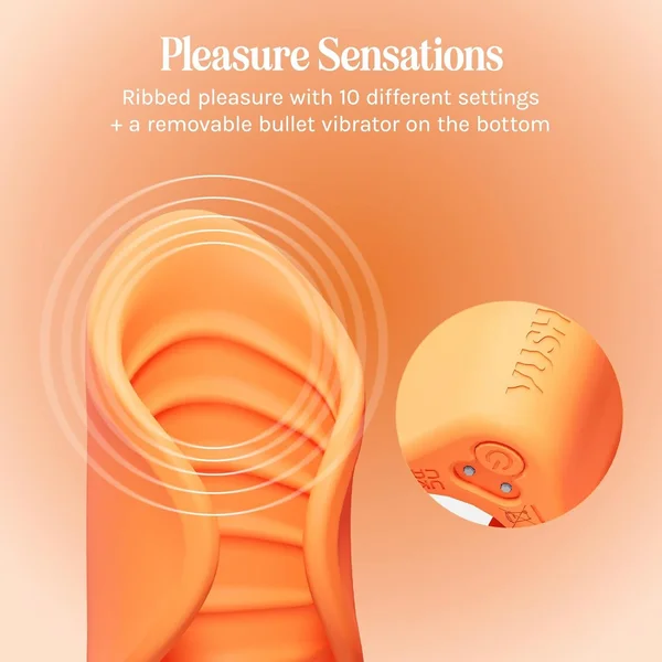 VUSH Sol Couples Silicone Vibrating Waterproof Penis Stroker — image 2 of 6
