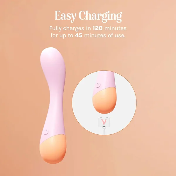 VUSH Peachy Silicone Rechargeable Waterproof G-Spot Vibrator — image 6 of 9