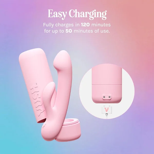 VUSH Glow Compact Rabbit Silicone Waterproof Dual Stimulation Vibrator — image 5 of 8
