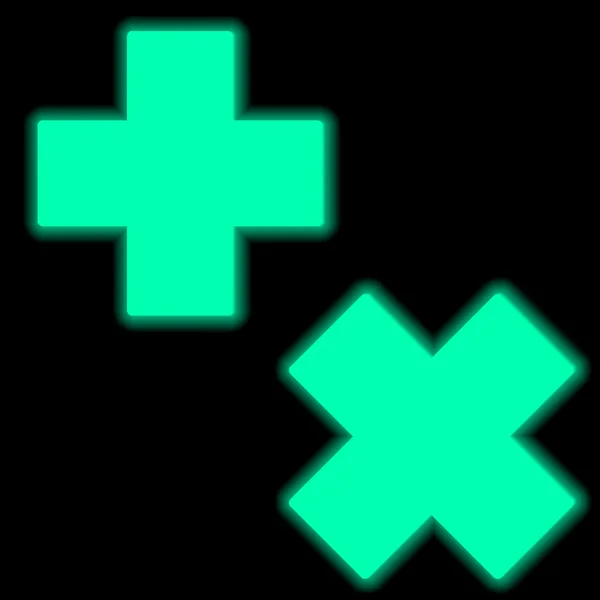 Pastease Plus X Glow-in-the-Dark Neon Cross Pasties — image 3 of 6