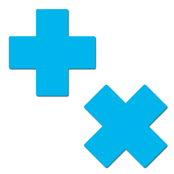Pastease Plus X Glow-in-the-Dark Neon Cross Pasties — image 2 of 6