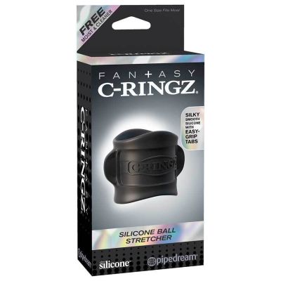 Black Silicone Ball Stretcher Sleeve by Fantasy C Ringz