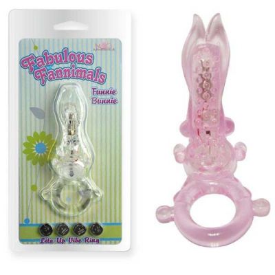 Funny Bunny Vibe Cock Ring Clear