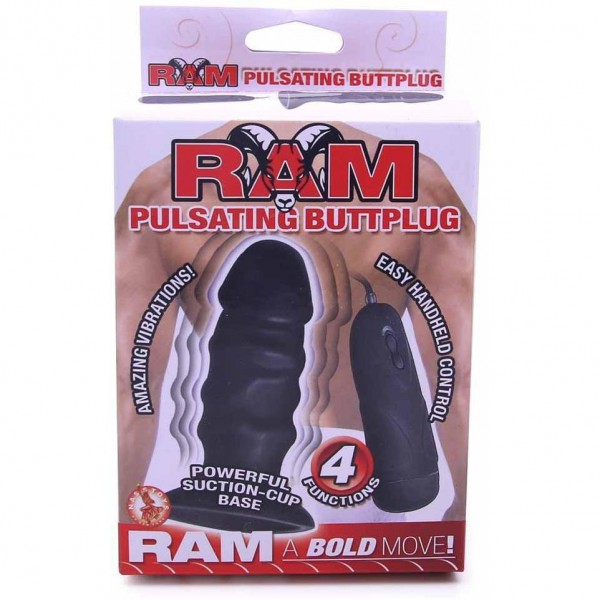 Ram inflatable vibrating butt plug