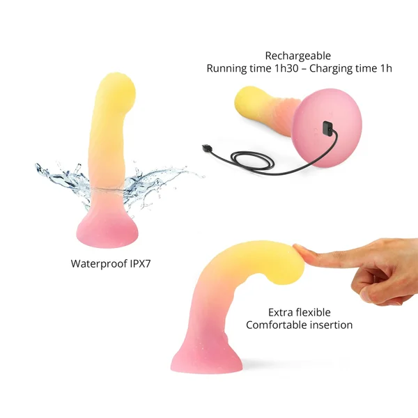 Sugar Bomb Light Up Silicone Dildo With Suction Cup Base By Love To Love — image 4 of 6