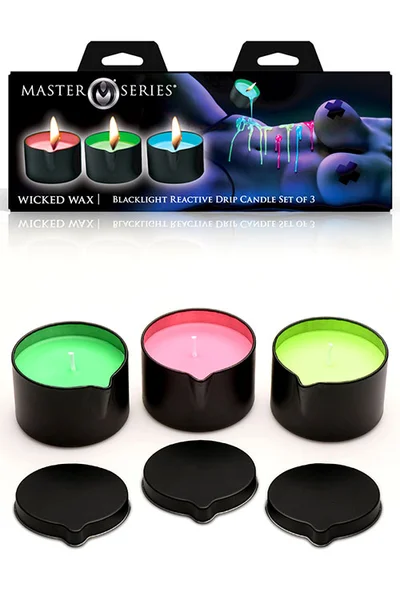 Master Series Wicked Wax Blacklight Reactive Drip Candle Set of 3 — image 7 of 18