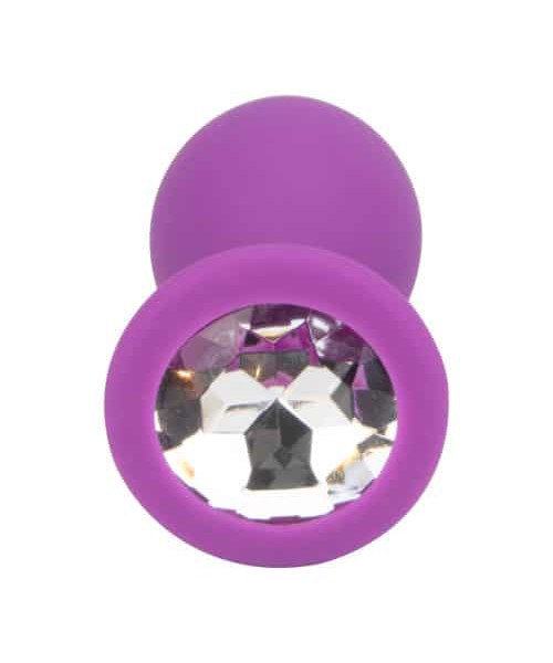 Loving Joy Jewelled Silicone Butt Plug Purple – Medium