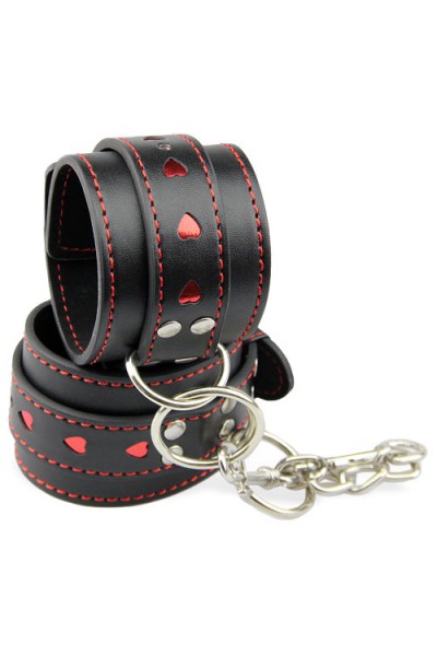 Berlin Baby Love Heart Faux Leather Handcuffs