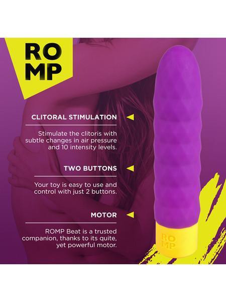 Romp Beat Diamond Textured 6" Bullet Vibrator