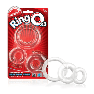 RING O SILICONE COCK RING 3 PACK