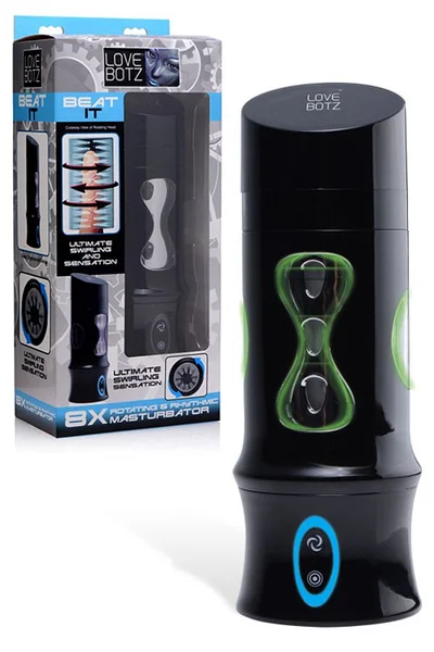 LoveBotz Beat It 8" Rechargeable Rotating Masturbator — image 6 of 10