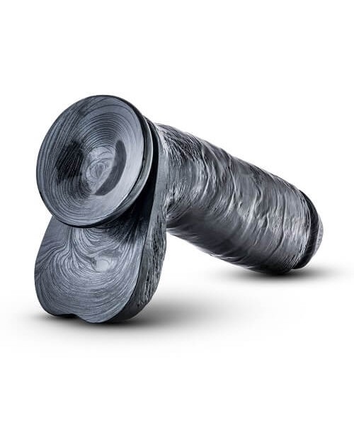 Jet Raven Carbon 10.5 Inch Metallic Black Realistic Dildo — image 4 of 5