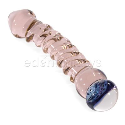 Colorful spiral G spot wonder with dichro marble