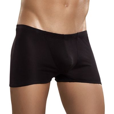 Black knit silk low rise short