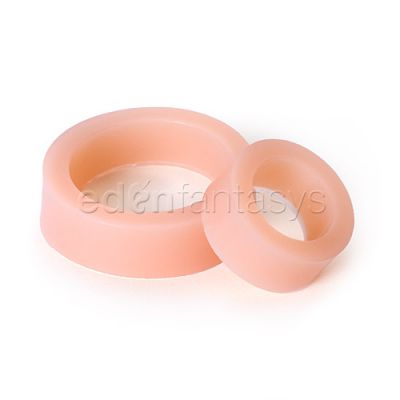 Platinum silicone cock ring double pack