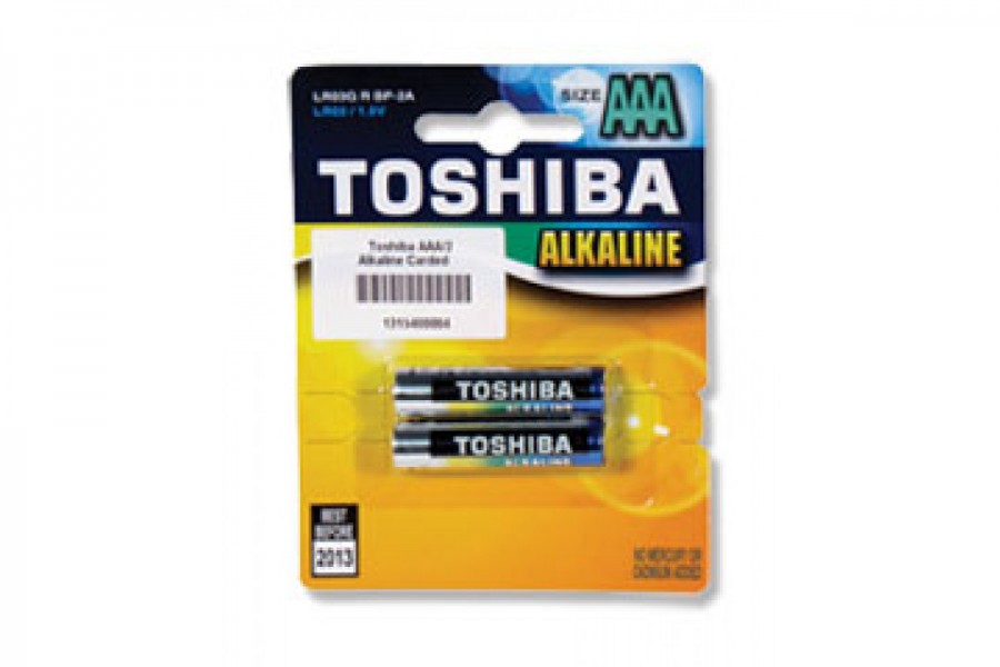 Toshiba AAA Alkaline Batteries (Pack of 2)