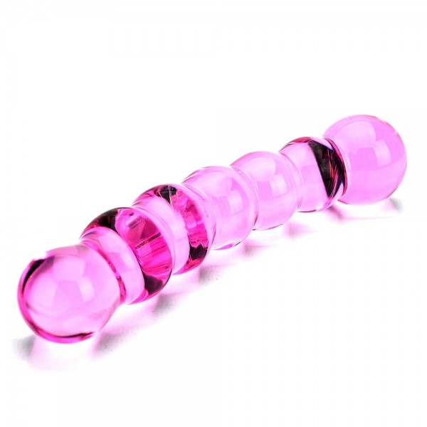 Spectrum Ribbed Glass Dildo