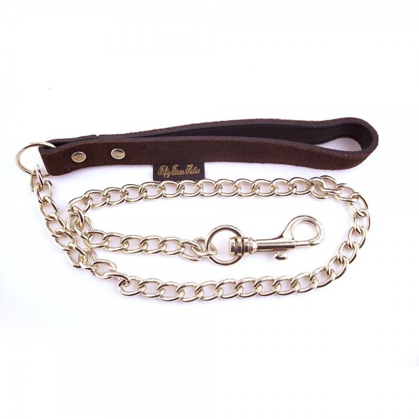 Rouge Fifty Times Hotter Bondage Lead with Brown Suede Handle