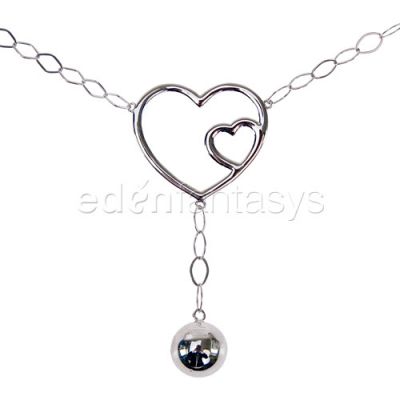 Double hearts belly chain