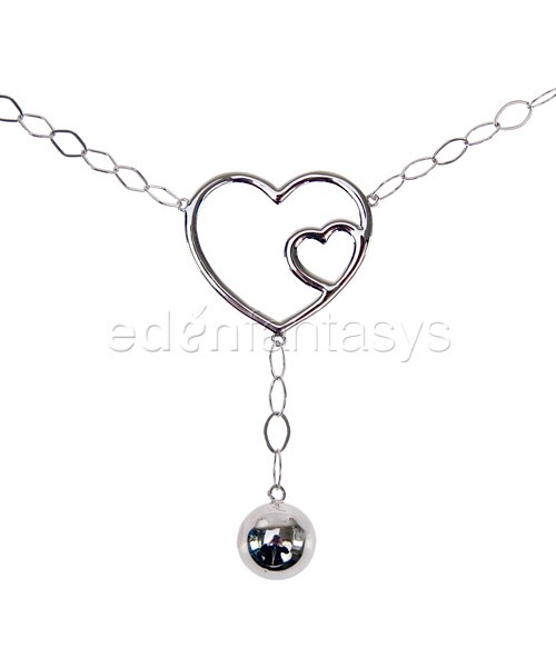 Double hearts belly chain