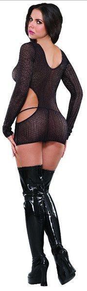 Black Cut Out Dress & G-String — image 2 of 2